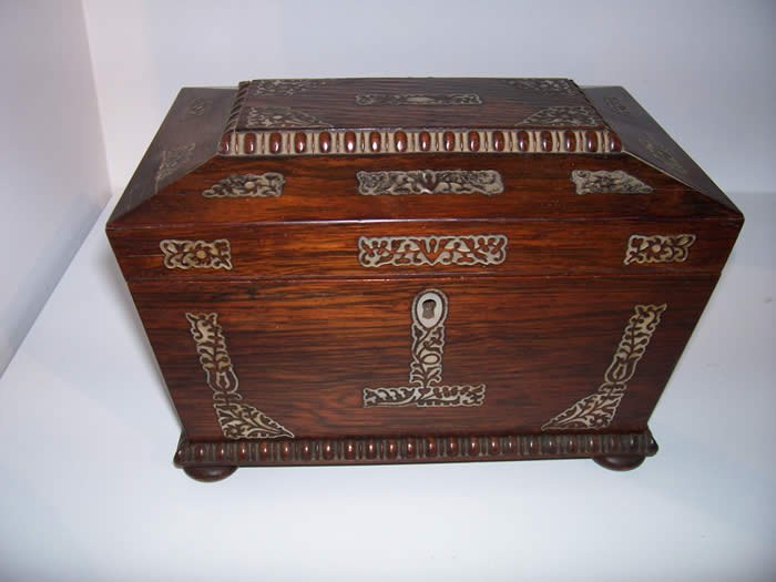 Rosewood Tea Caddy